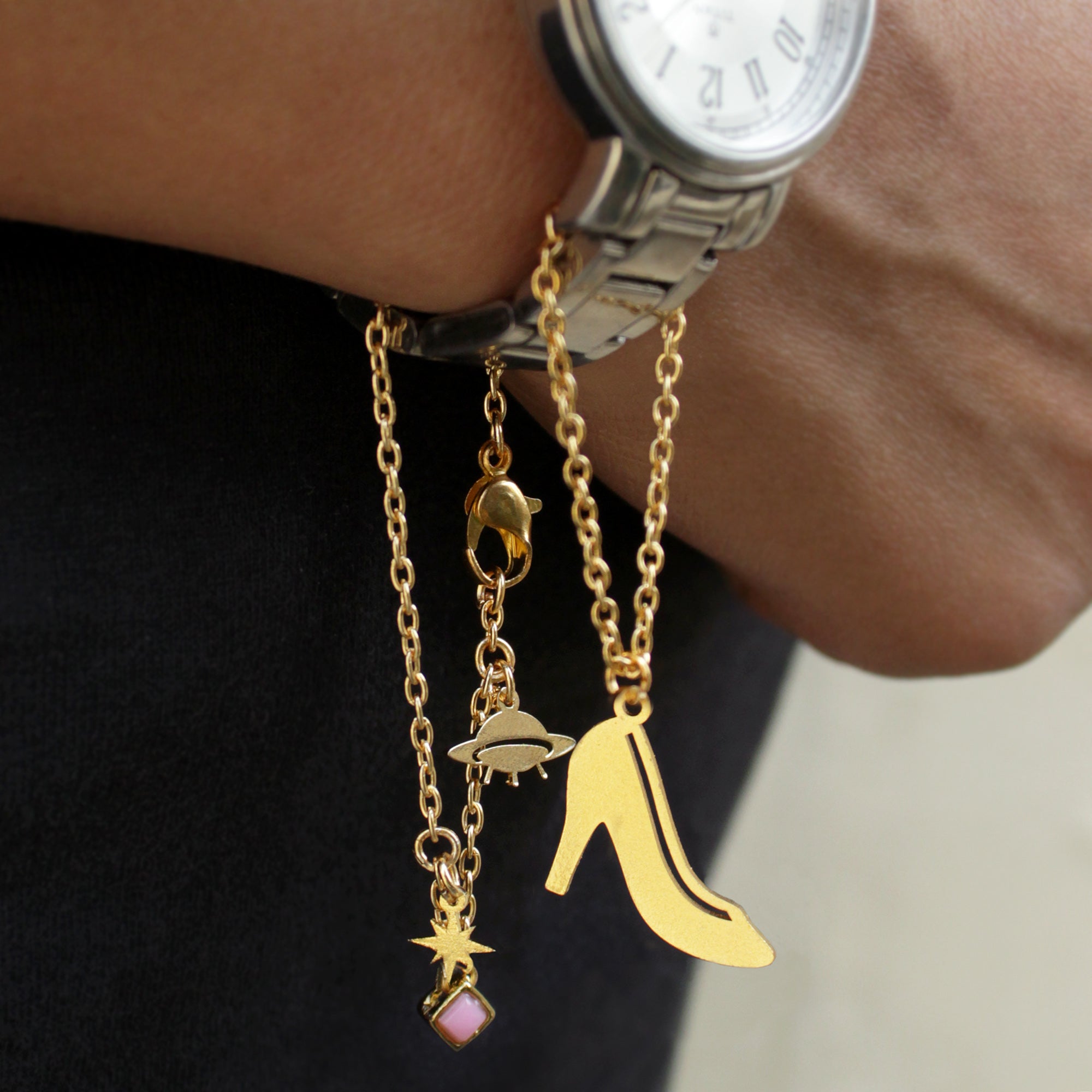 Happy Heels And UFO & Star Set Of 2 Watch Charm