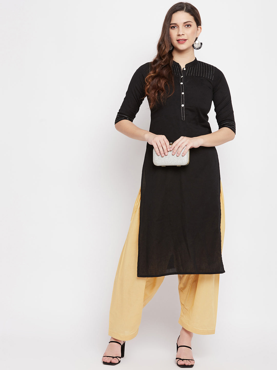 Women's Fawn Solid Cotton Salwar