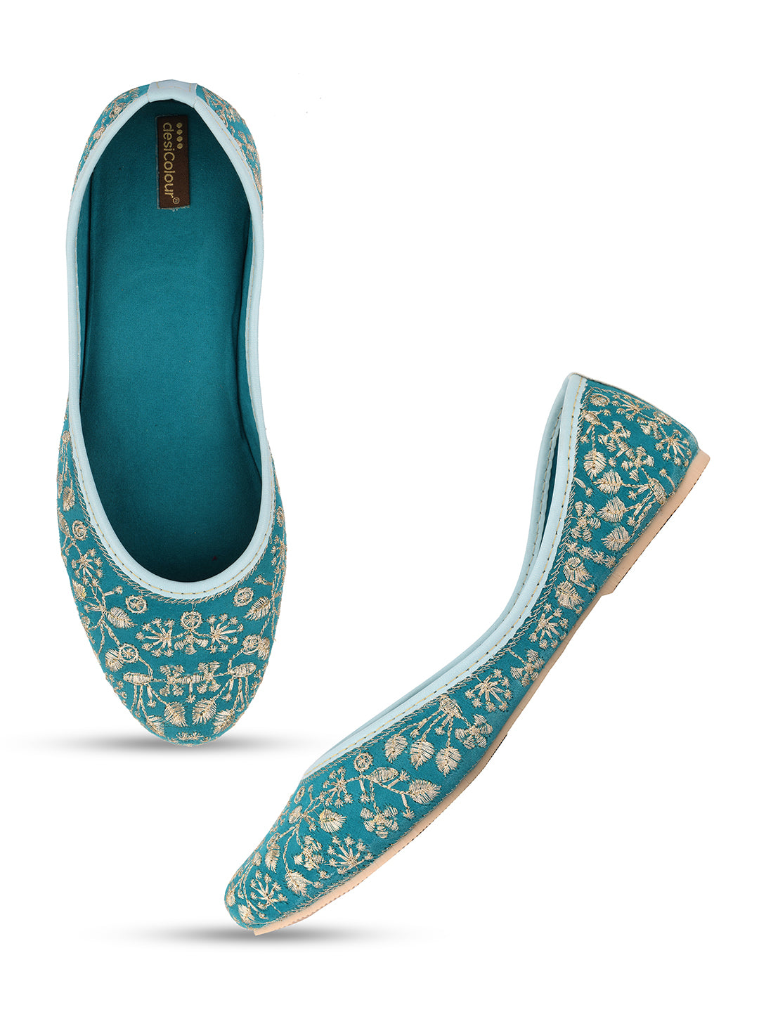Women's Green Boutique Work  Indian Ethnic Comfort Footwear
