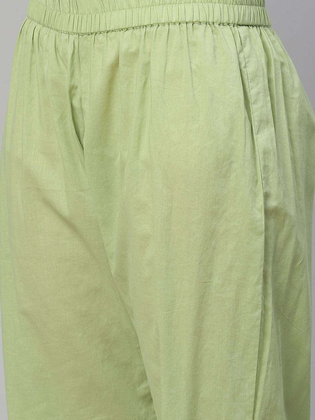 Women's Green Cotton Kurta Pant Se