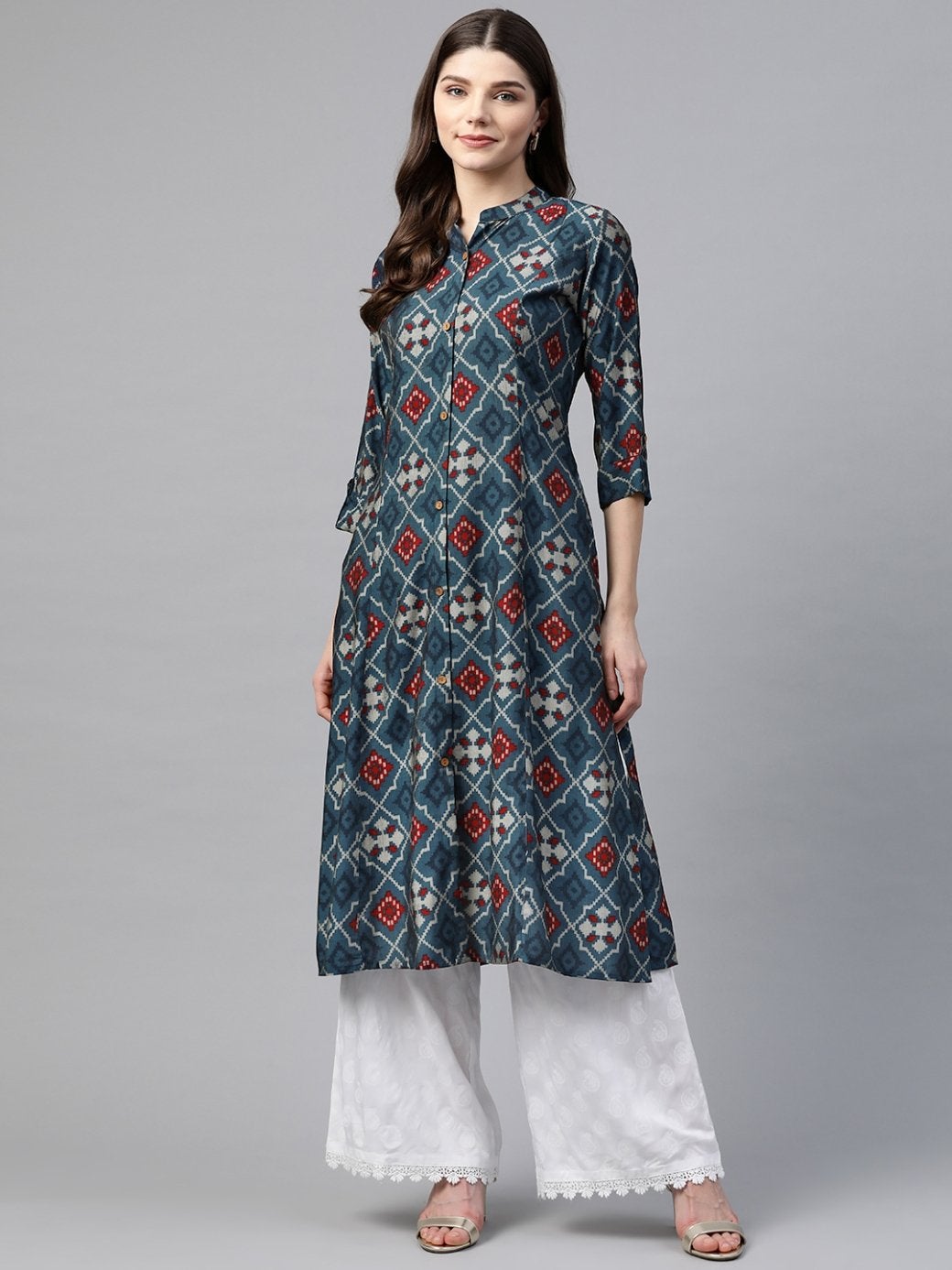 Women's A-Line Printed Rayon Kurta