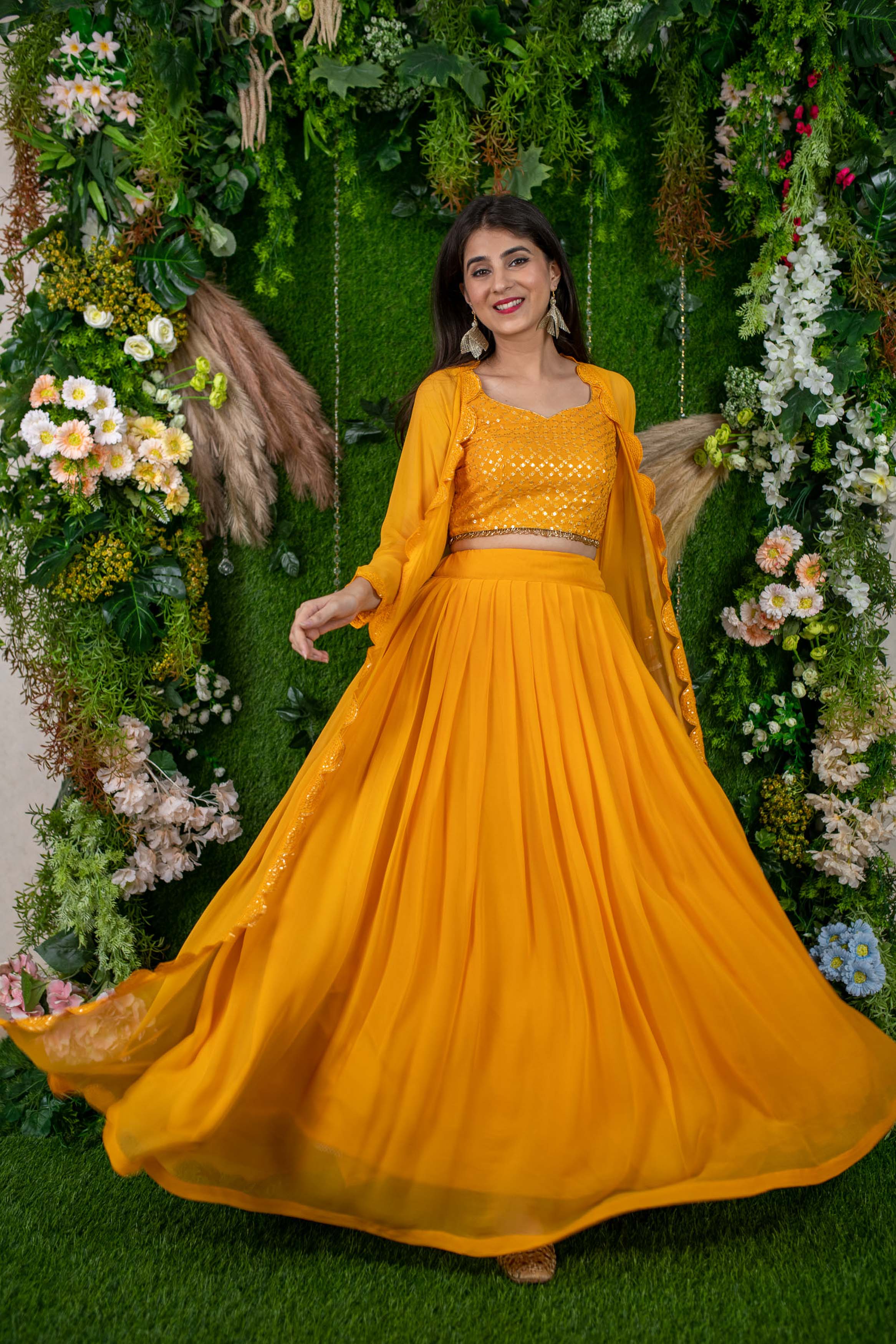 Women's Daffodil Yellow Lehenga