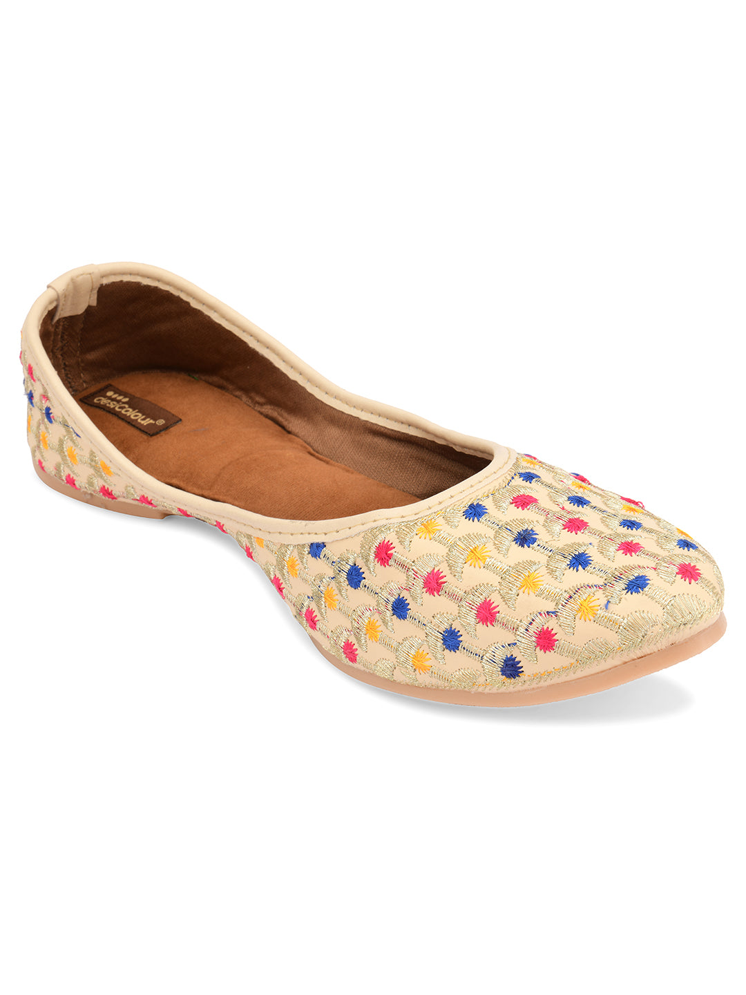 Women's Multi Dots  Indian Ethnic Comfort Footwear