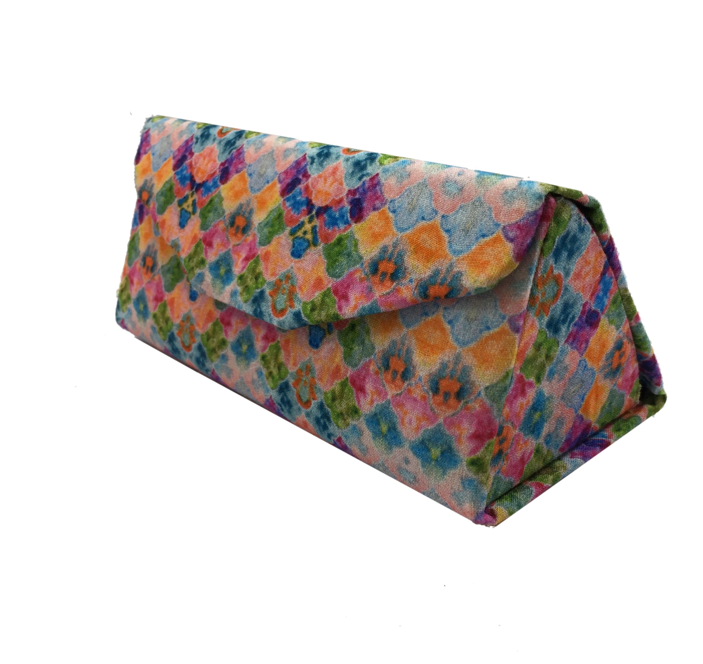Women's Cotton Fabric Sunglasses And Spectacles Hard Case Cover For Protect