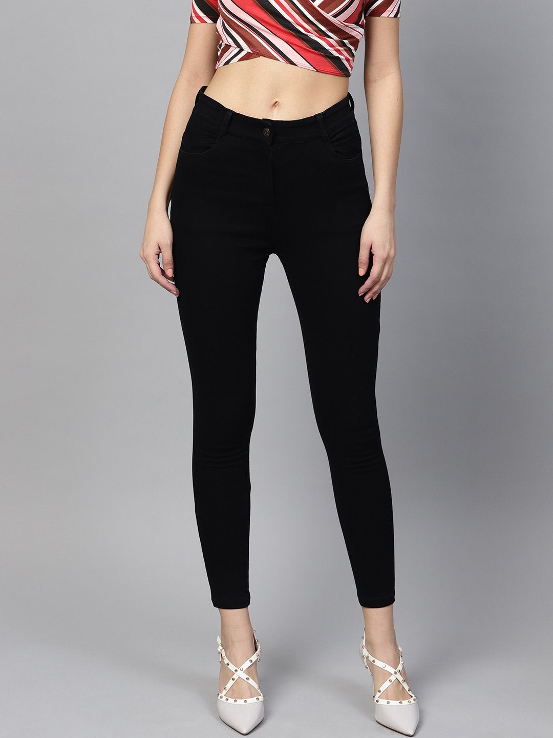 Women's Black Cropped Jeans