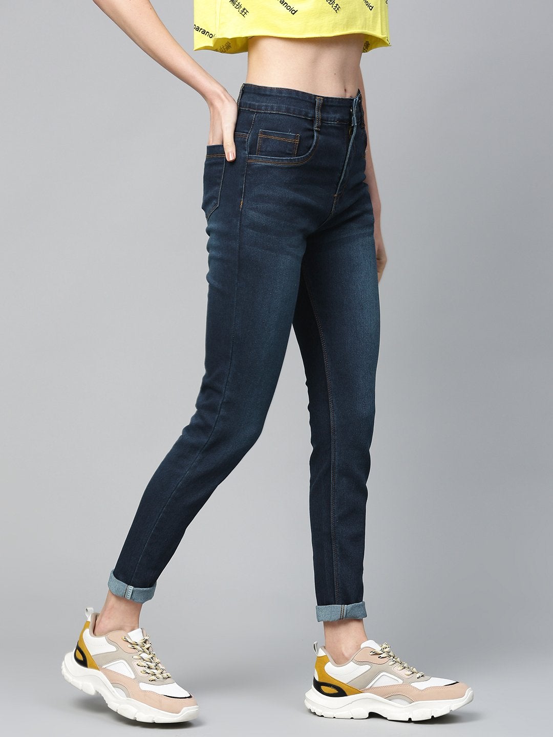Women's Tint Blue Whisker Wash Jeans