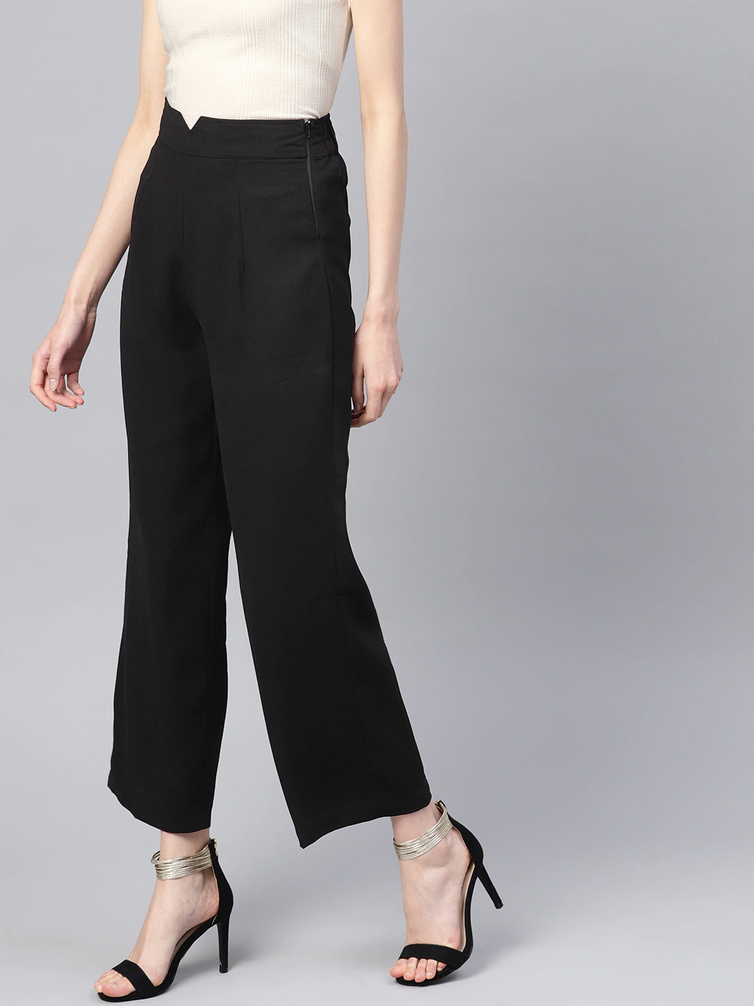 Women's Black Wide Leg Trousers