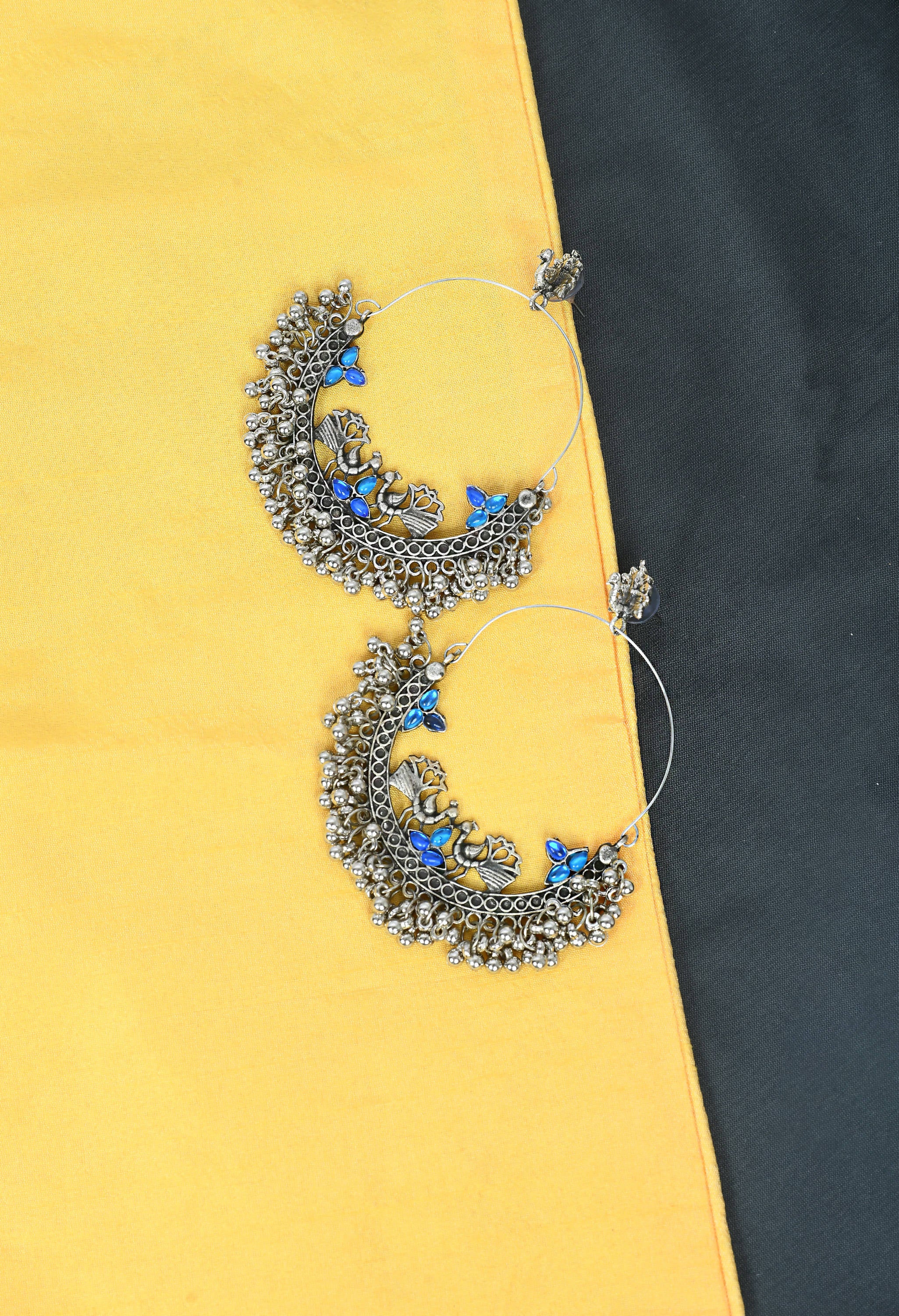 Trendia Peacock Chandbali Earrings by Kamal Johar (1
