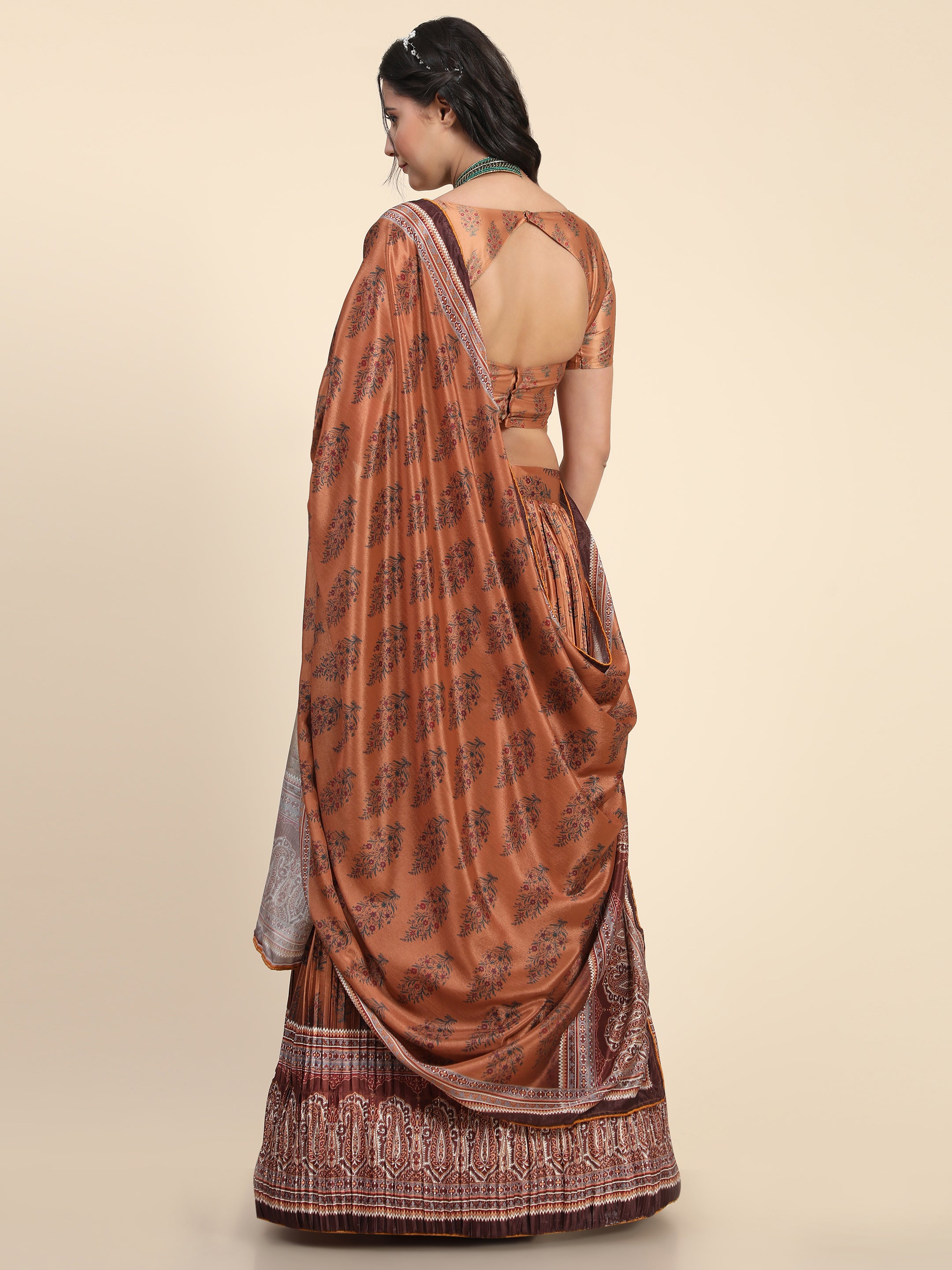 Women's New Fashion Digital Print work Designer Party Wear Lehenga Choli With Dupatta Semi Stitched.